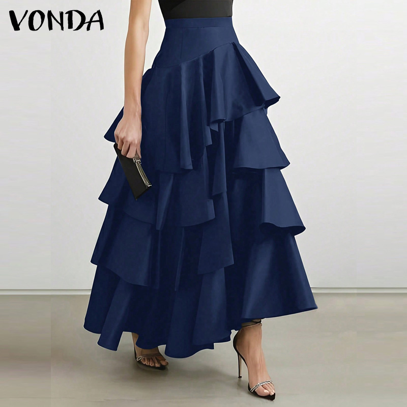 Women'S Fashion Layering - VONDA Rok Maxi Panjang Wanita Ukuran