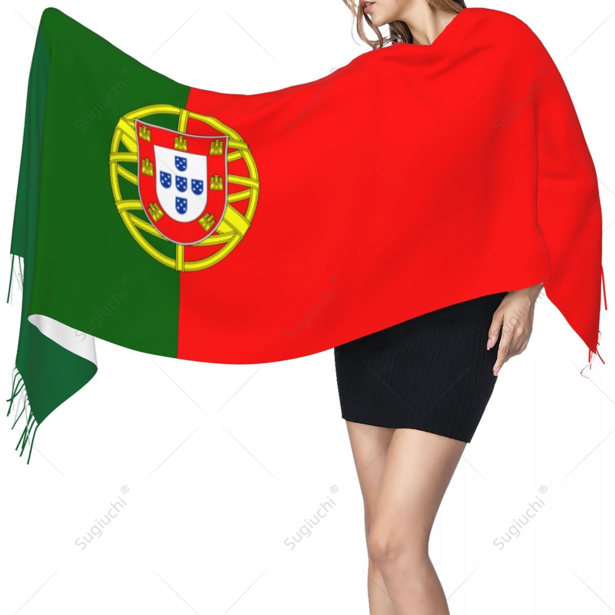 Women'S Fashion Portugal - Syal Bendera Portugal Pashmina Syal Hangat