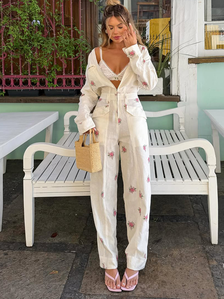 Women'S Fashion Overalls - Jumpsuit Wanita Motif Elegan Musim Gugur