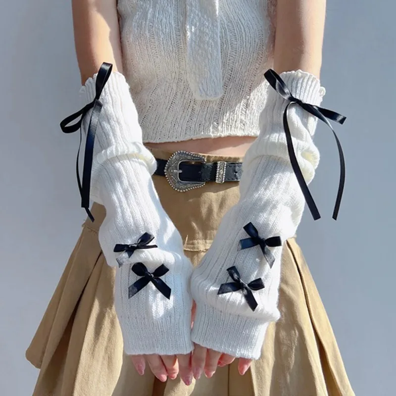 Women'S Fashion Gloves - Sarung Tangan Rajut Lembut Wanita Y2K