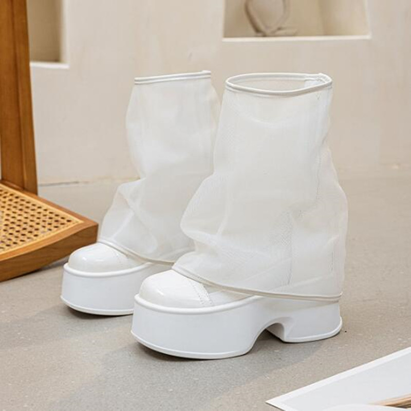 Women'S Fashion Layering - Sepatu Boot Wanita Musim Panas 2026,