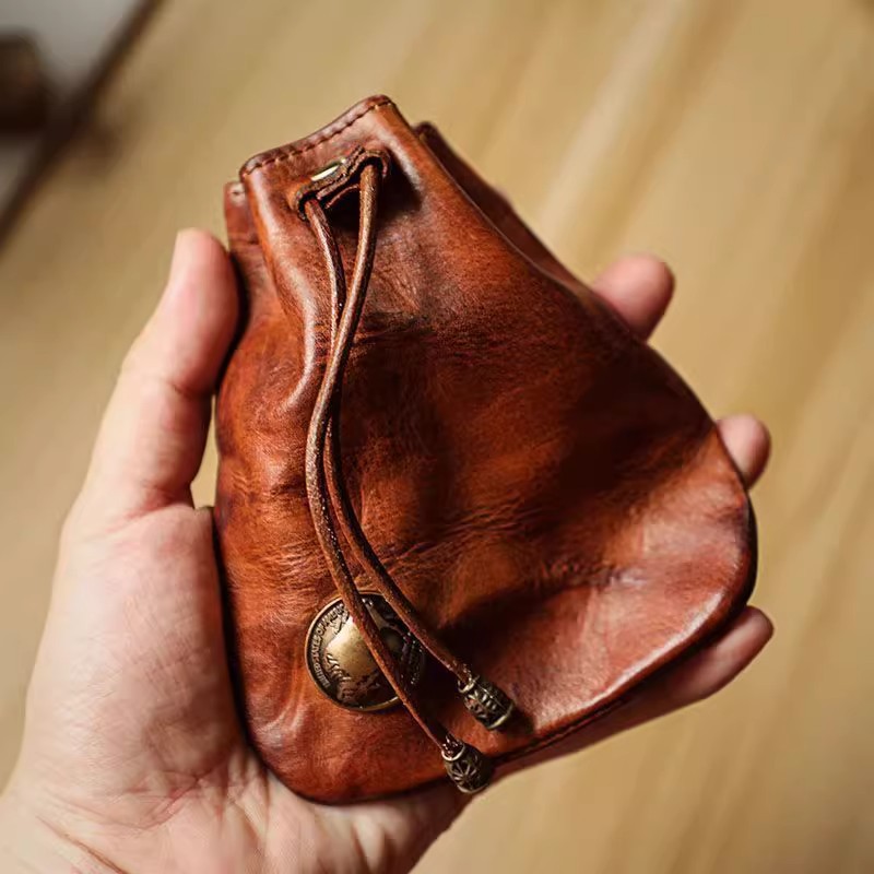 Coin Purse Women - Dompet Kulit Asli Gaya Jepang, Tas