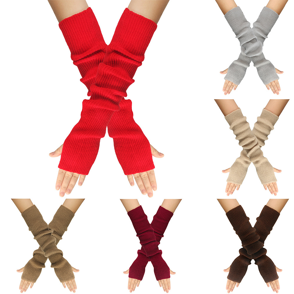 Women'S Fashion Gloves - Sarung Tangan Rajut Musim Gugur dan
