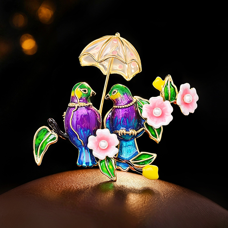 Women'S Fashion Umbrella - Bros Bunga Payung Burung Ganda Berwarna