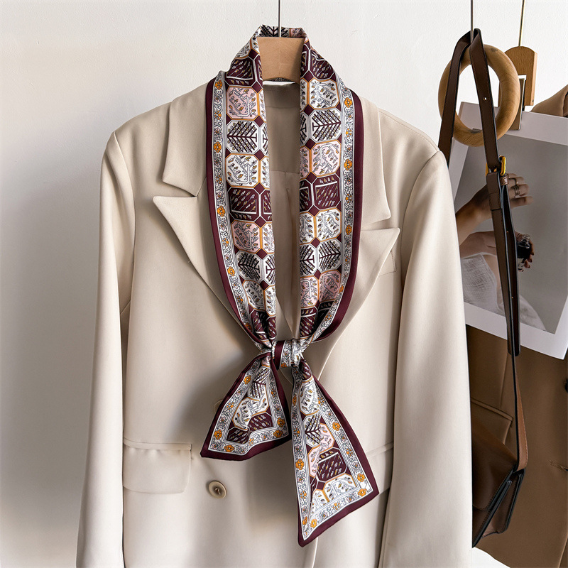 Women'S Fashion Layering - Selendang Sutra Lapis Dua Ukuran Kecil