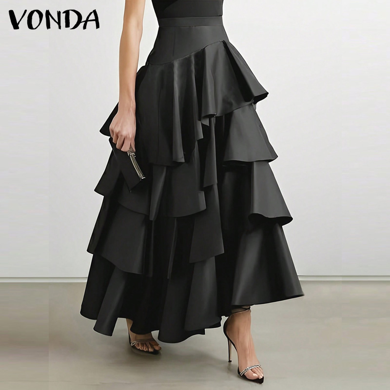 VONDA Rok Maxi Panjang Wanita  - Women'S Fashion Layering ulasan dan harga
