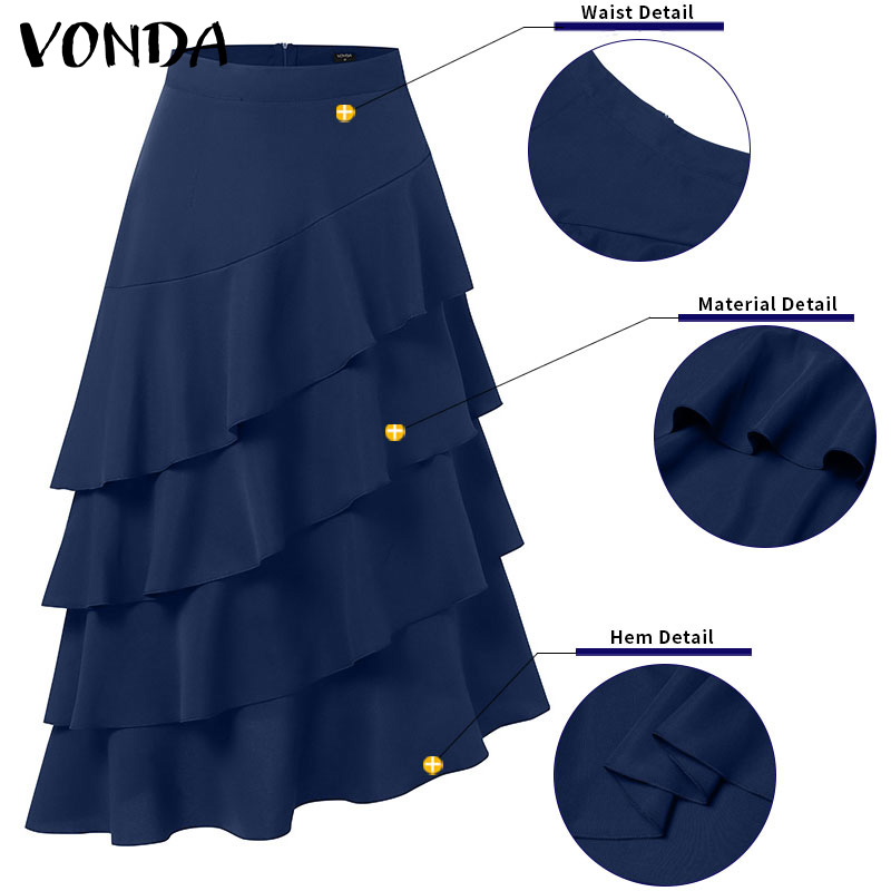 VONDA Rok Maxi Panjang Wanita  - Women'S Fashion Layering ulasan dan harga