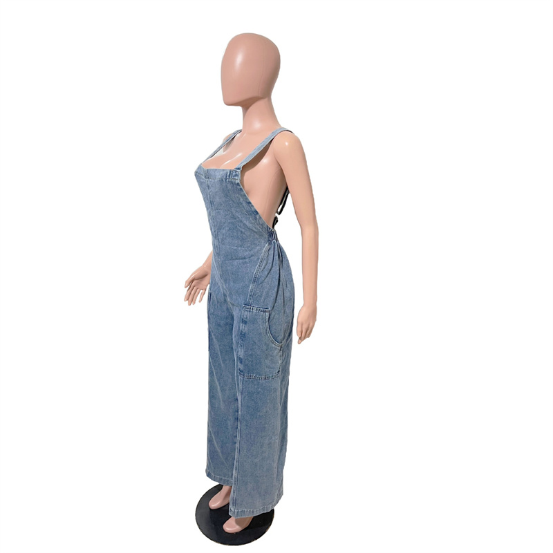 Slergiri Streetwear Washed Den - Women'S Fashion Overalls ulasan dan harga