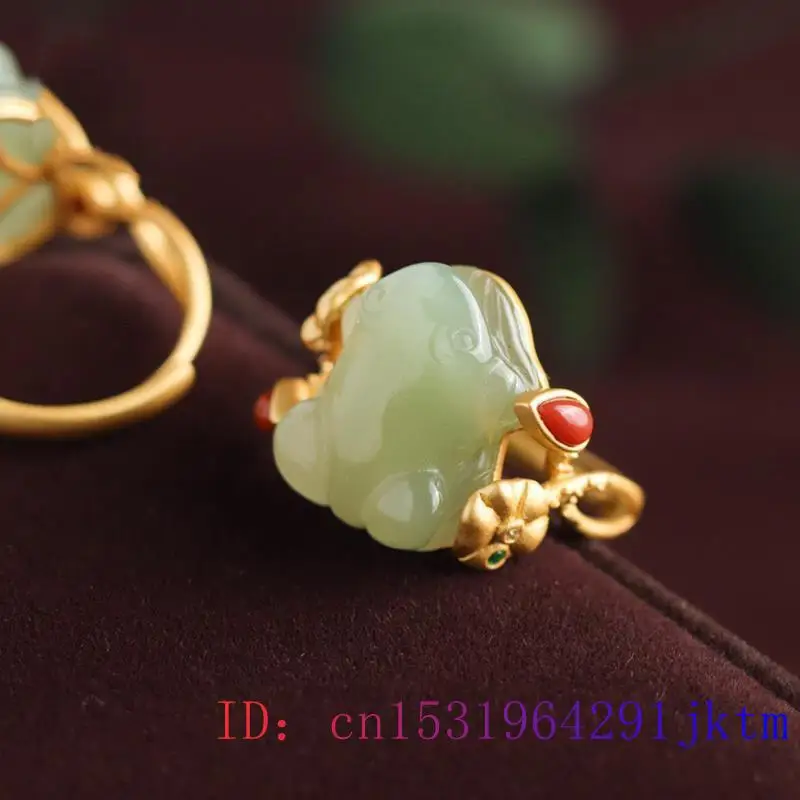 Cincin Katak Giok Hijau Jimat  - Women Fashion Rings ulasan dan harga