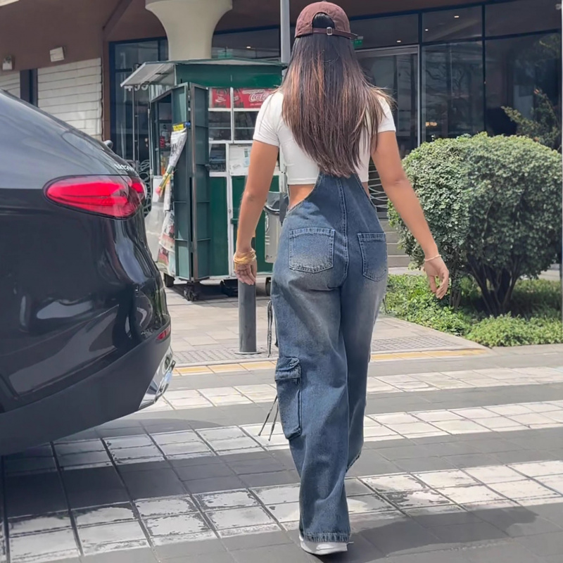 Overall Denim Wanita Trendy Mo - Women'S Fashion Overalls ulasan dan harga