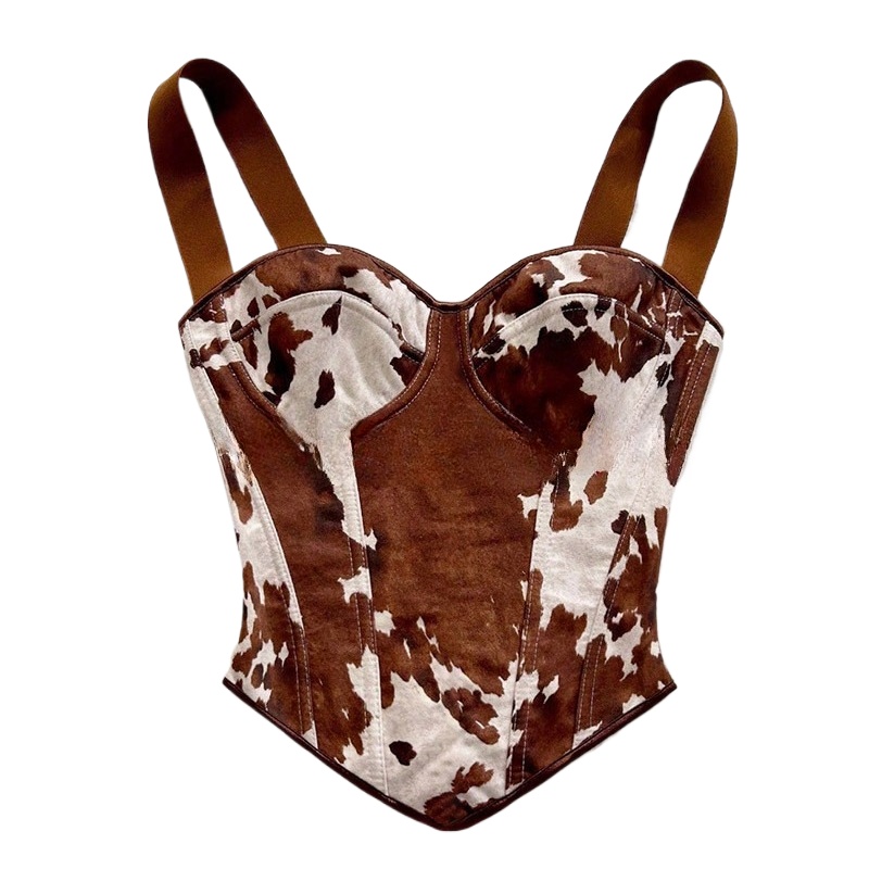 Atasan Korset Wanita Motif Kul - Corset Top Boned ulasan dan harga