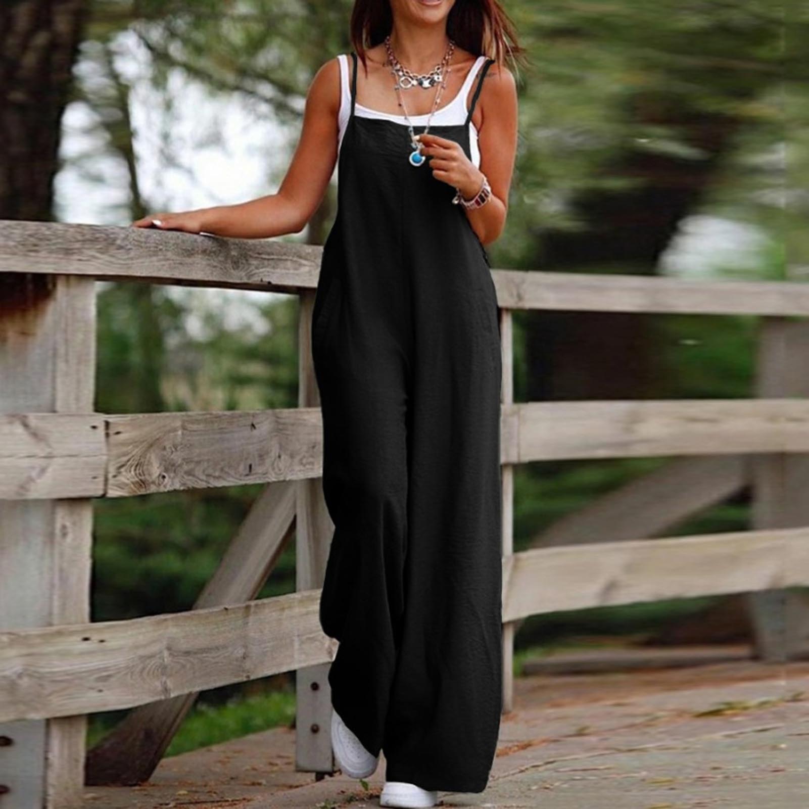 Jumpsuit Longgar Kasual Wanita - Women'S Fashion Overalls ulasan dan harga