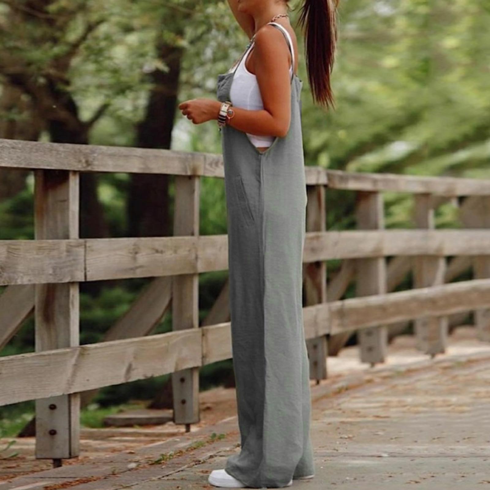 Jumpsuit Longgar Kasual Wanita - Women'S Fashion Overalls ulasan dan harga