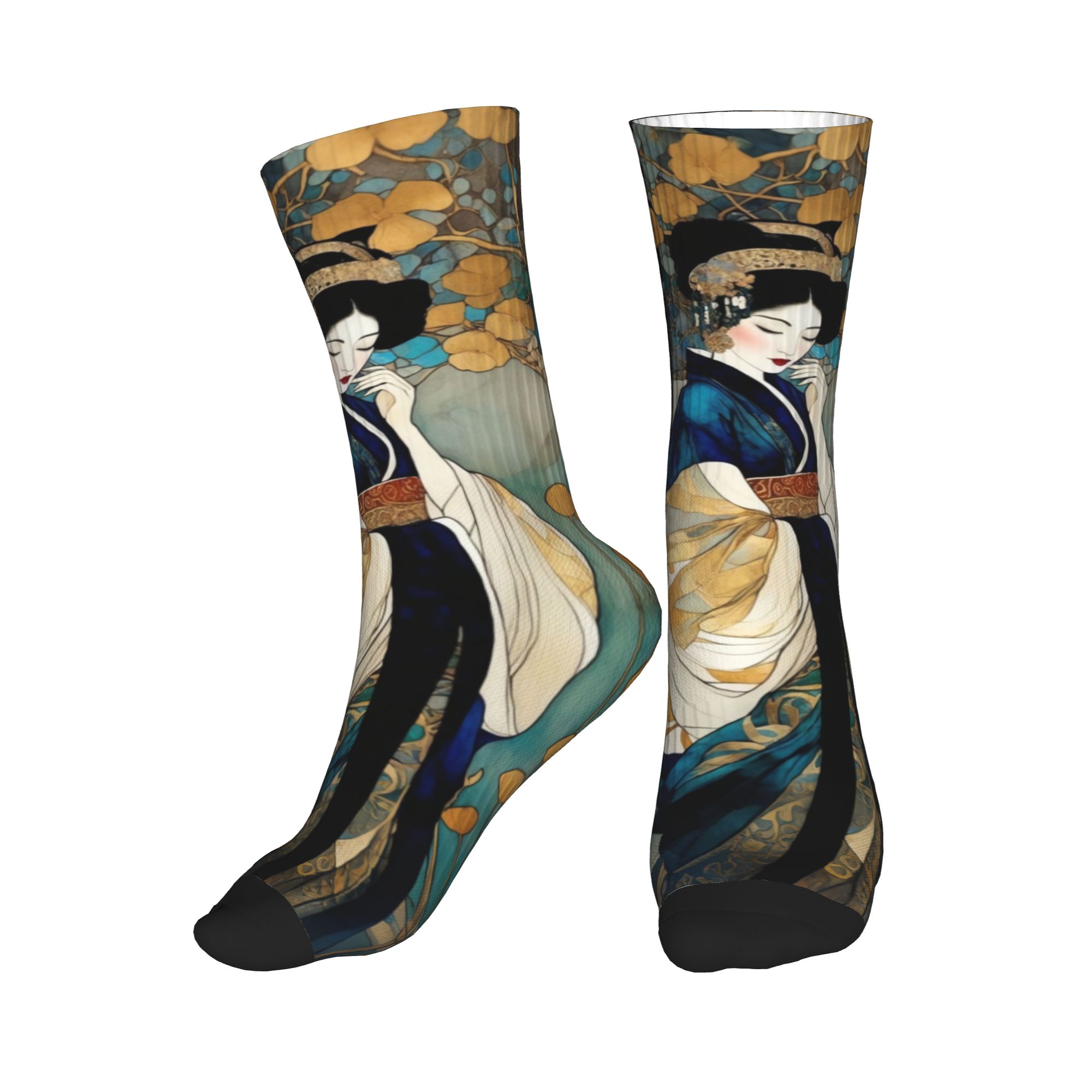 Kaus Kaki Motif Oriental Bunga - Women'S Fashion Kimono ulasan dan harga