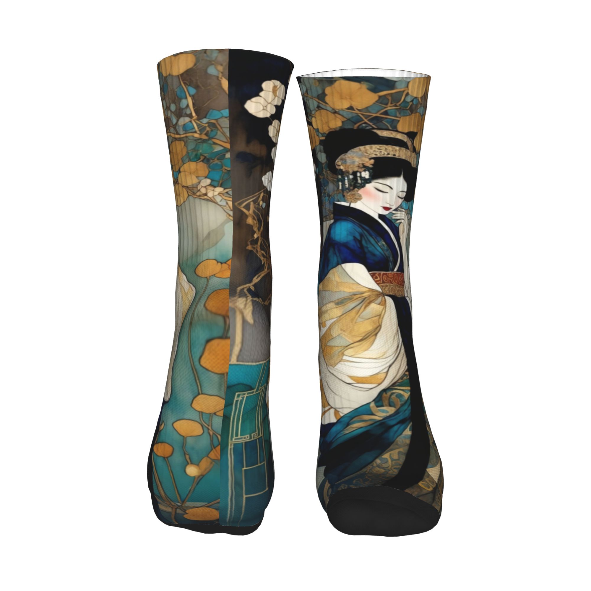 Kaus Kaki Motif Oriental Bunga - Women'S Fashion Kimono ulasan dan harga