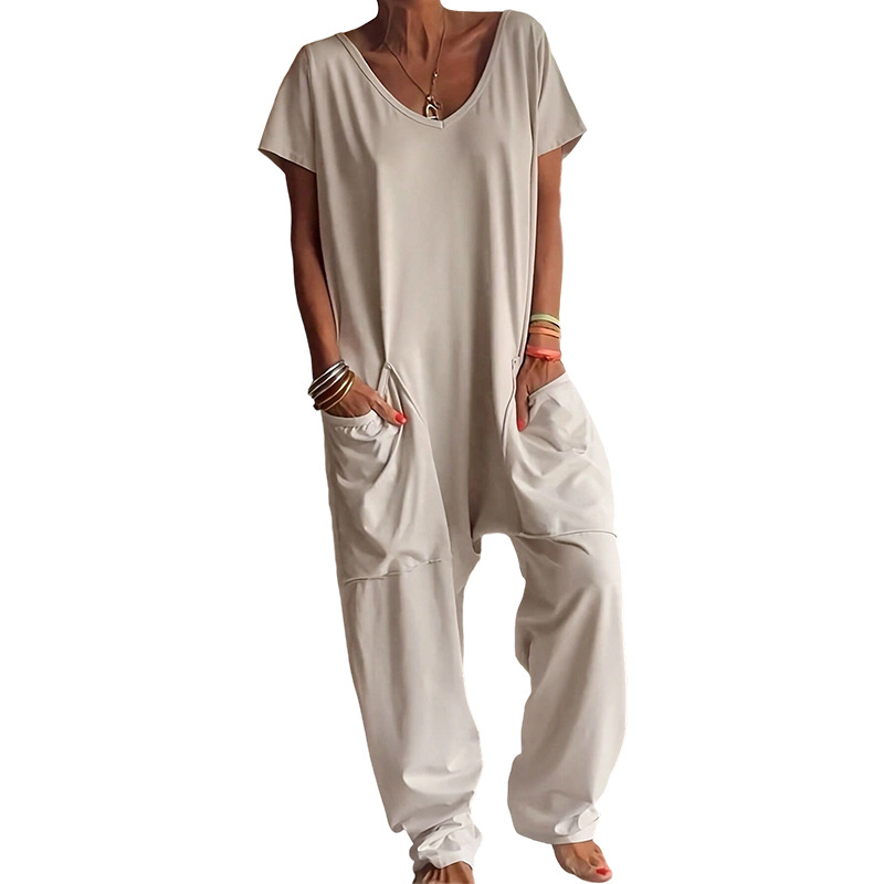 Jumpsuit Wanita Model V-neck,  - Women'S Fashion Overalls ulasan dan harga