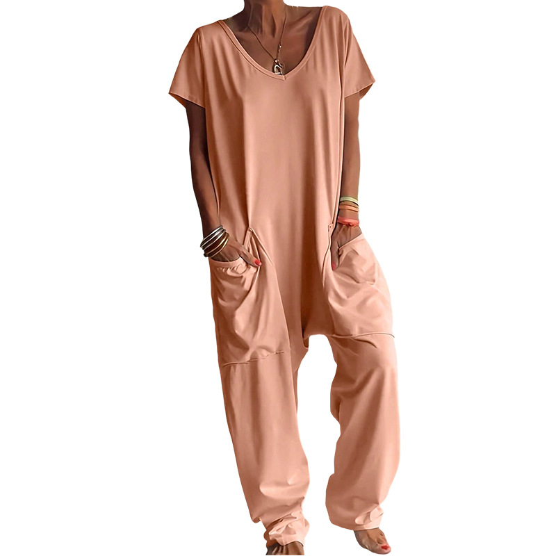 Jumpsuit Wanita Model V-neck,  - Women'S Fashion Overalls ulasan dan harga