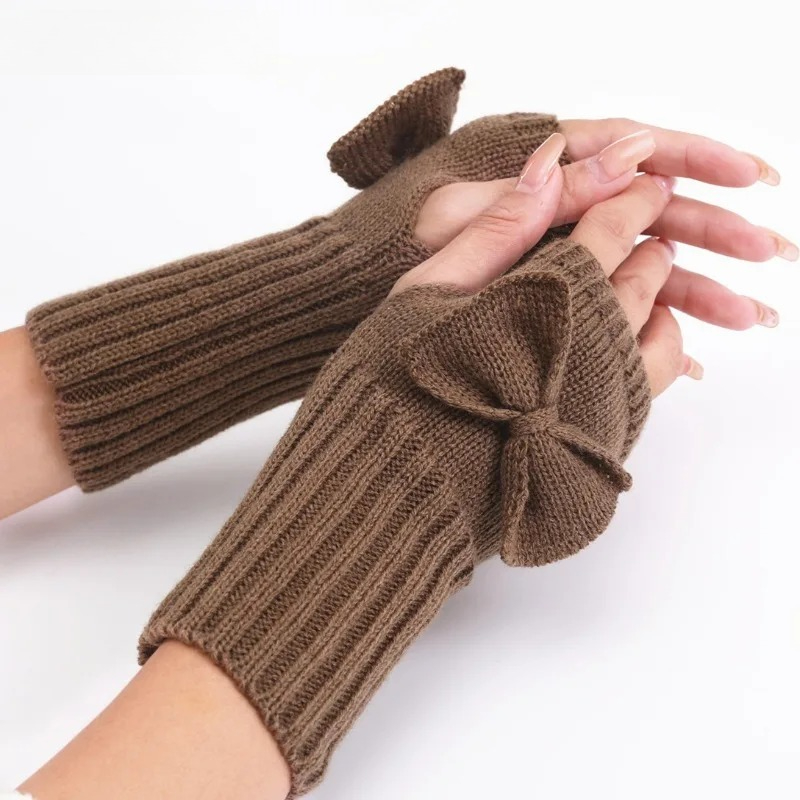 Sarung Tangan Rajut Tanpa Jari - Women'S Fashion Gloves ulasan dan harga