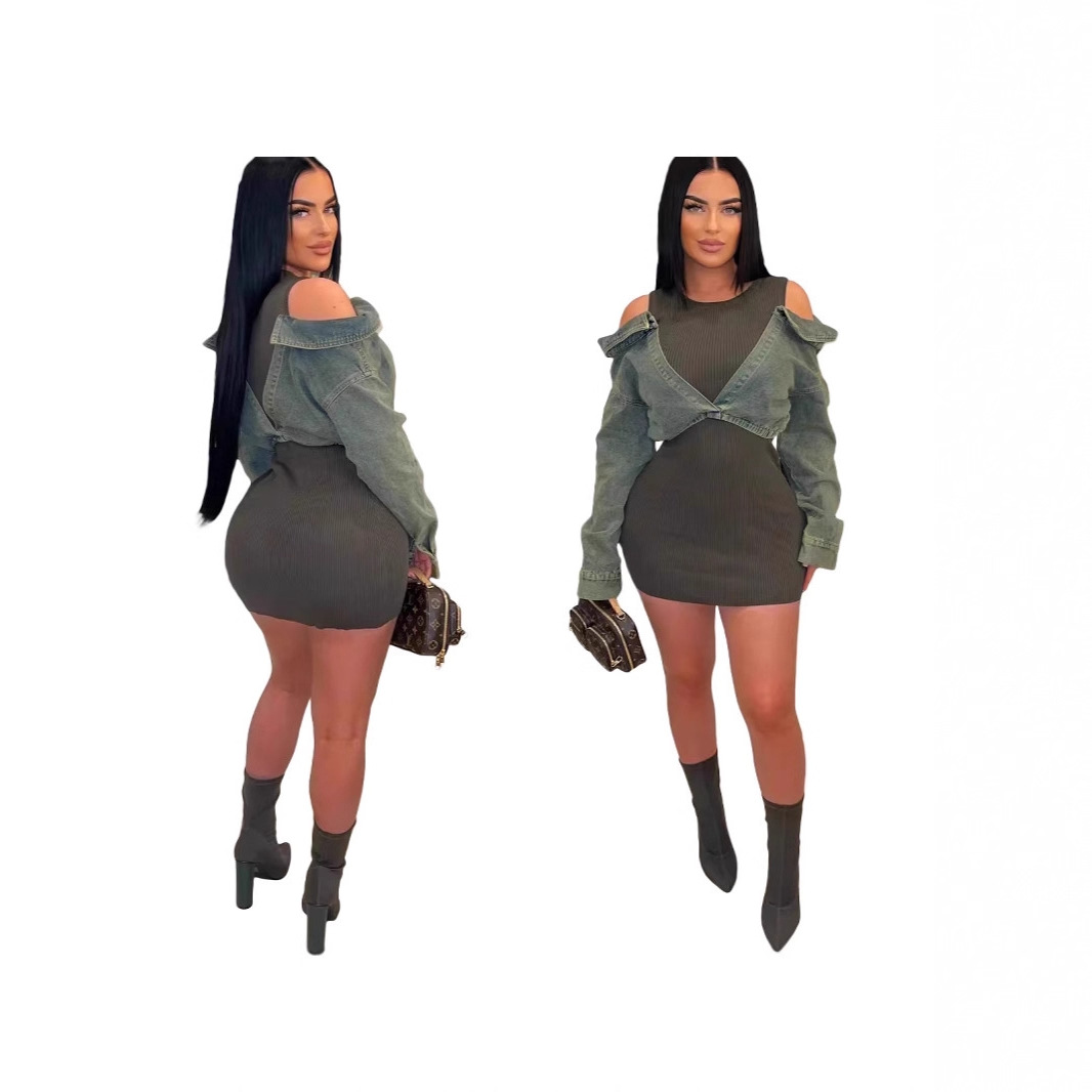 Gaun Jumpsuit Denim Bodycon Wa - Women'S Fashion Overalls ulasan dan harga