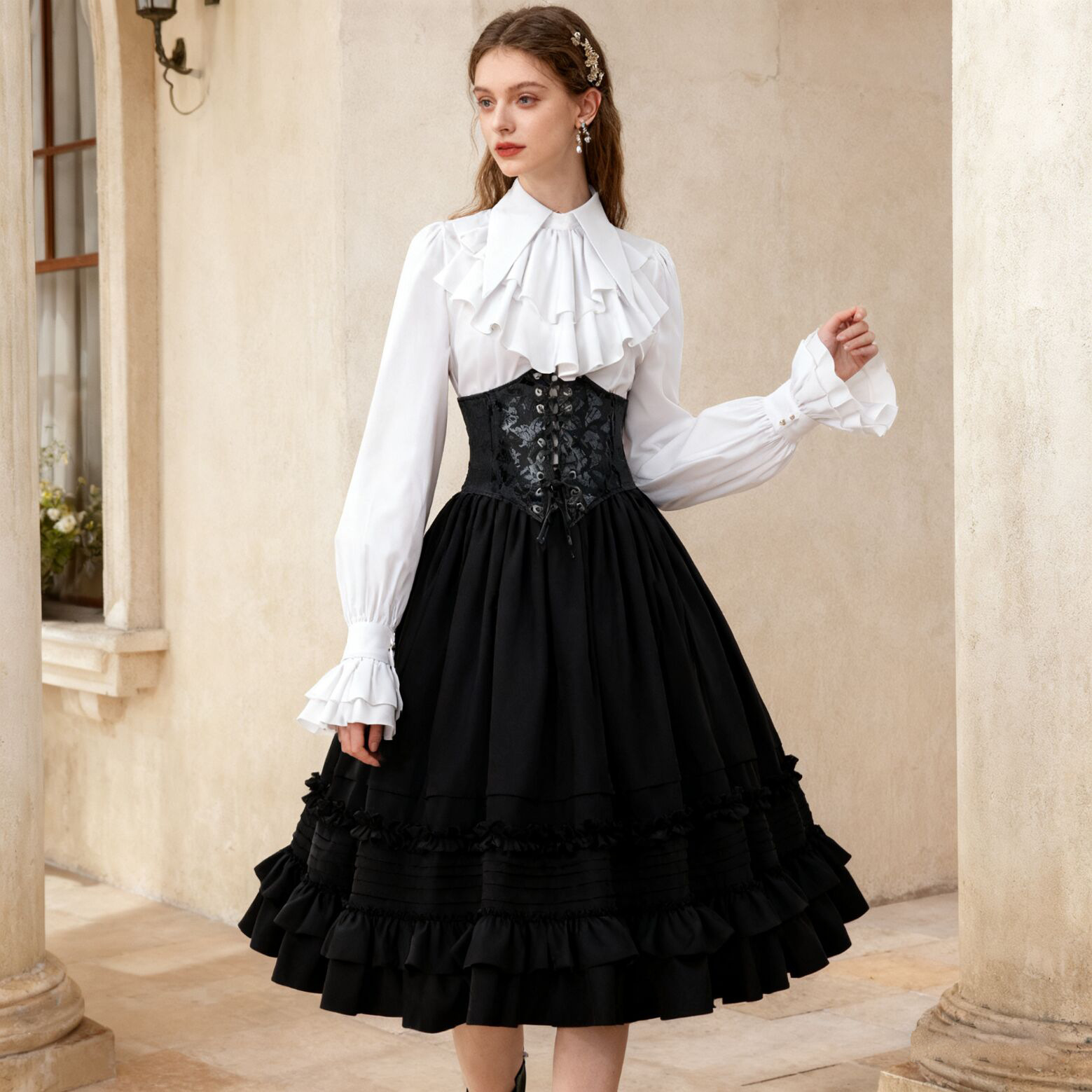Rok berlapis steampunk abad pe - Corset Top Boned ulasan dan harga