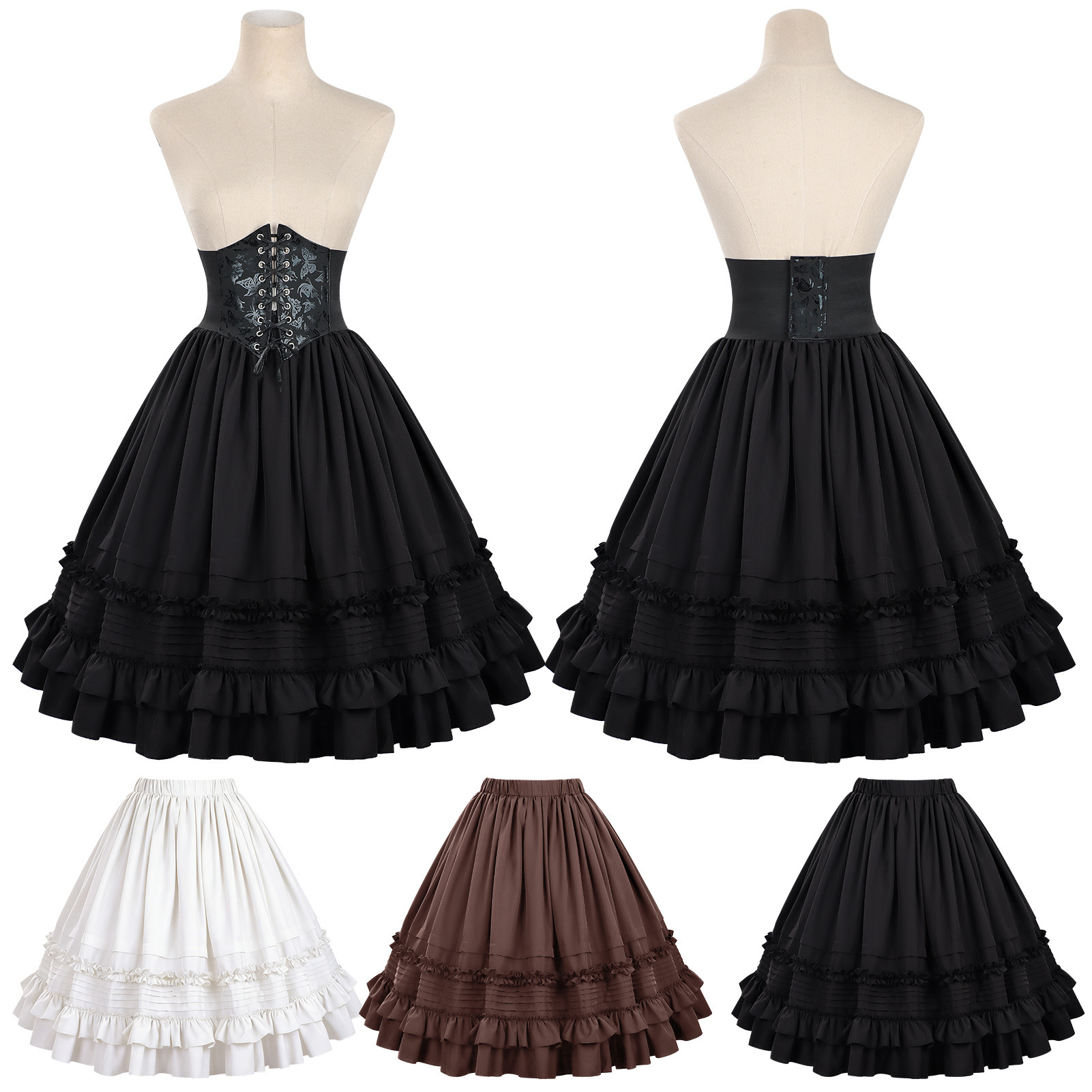 Rok berlapis steampunk abad pe - Corset Top Boned ulasan dan harga