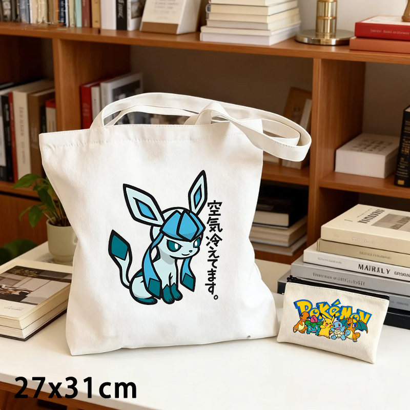 2PCS Set Tas Kanvas Pokemon da - Coin Purse Women ulasan dan harga