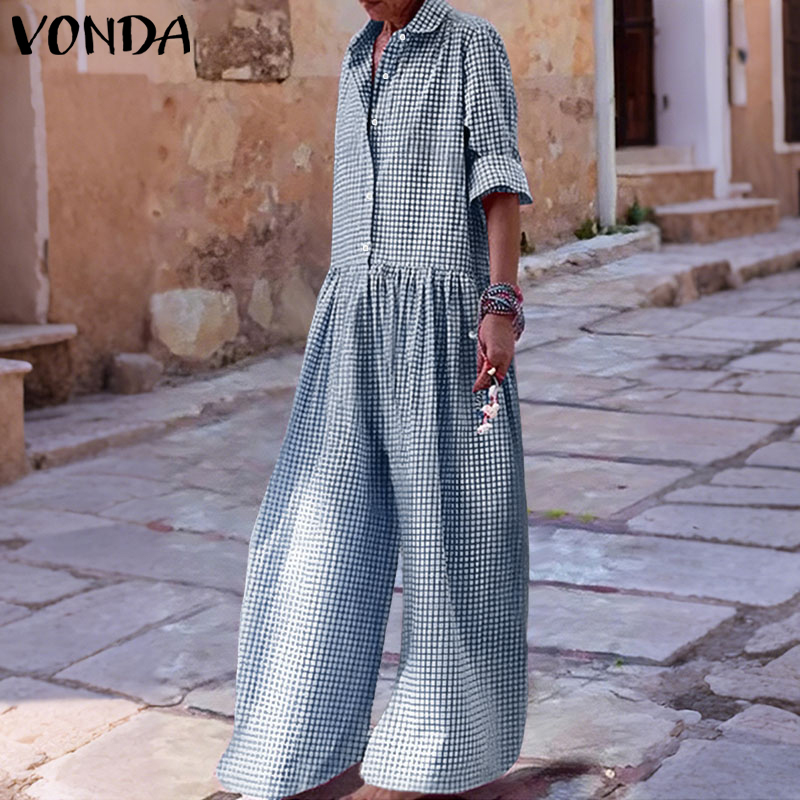 Jumpsuit Vintage VONDA Ukuran  - Women'S Fashion Overalls ulasan dan harga