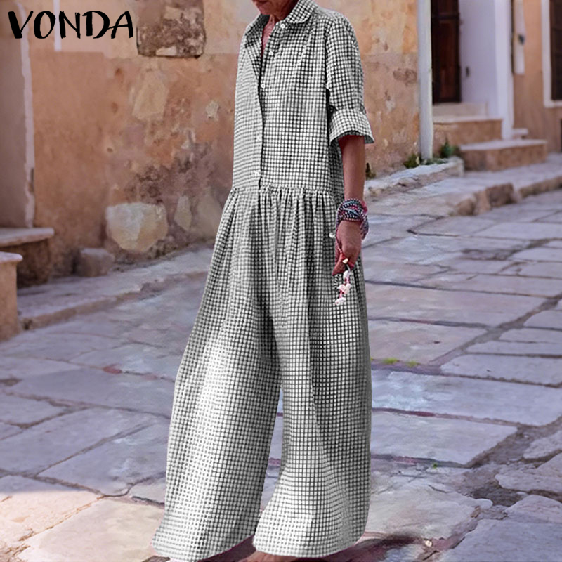 Jumpsuit Vintage VONDA Ukuran  - Women'S Fashion Overalls ulasan dan harga