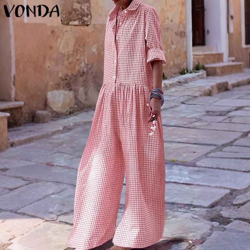 Jumpsuit Vintage VONDA Ukuran  - Women'S Fashion Overalls ulasan dan harga