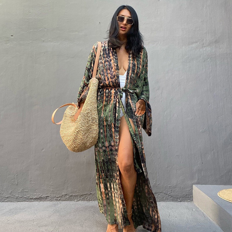 Penutup Pantai Wanita Tie Dye  - Women'S Fashion Kimono ulasan dan harga
