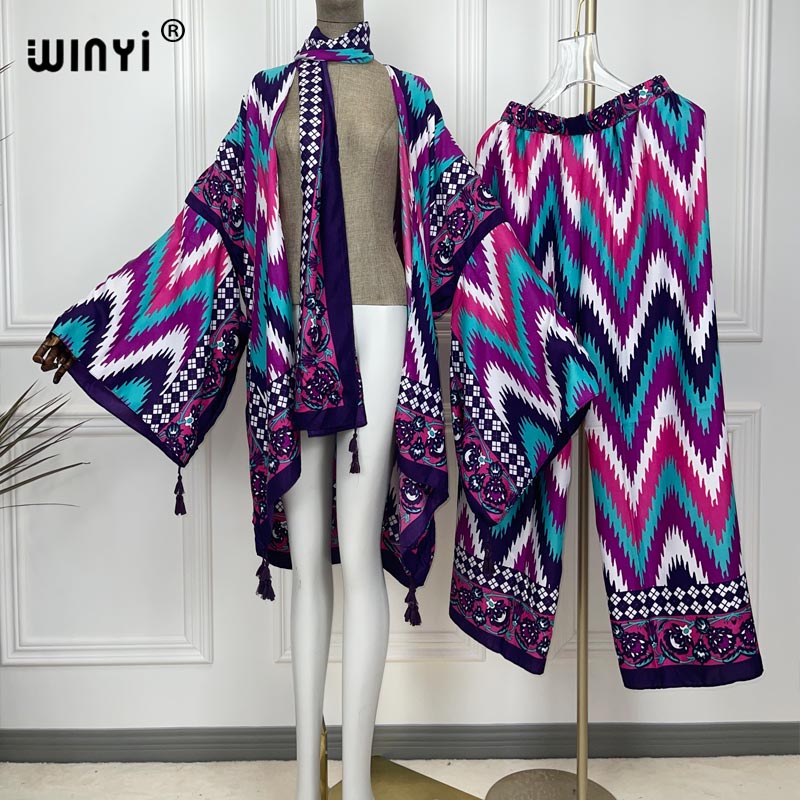 WINYI Setelan Dua Potong Kimon - Women'S Fashion Kimono ulasan dan harga