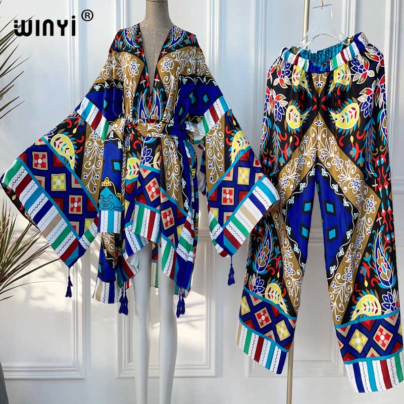 WINYI Setelan Dua Potong Kimon - Women'S Fashion Kimono ulasan dan harga