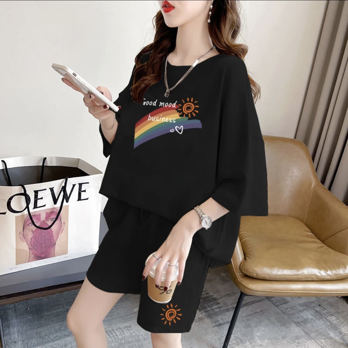 Set Celana Pendek Musim Panas  - Women'S Fashion Tops ulasan dan harga
